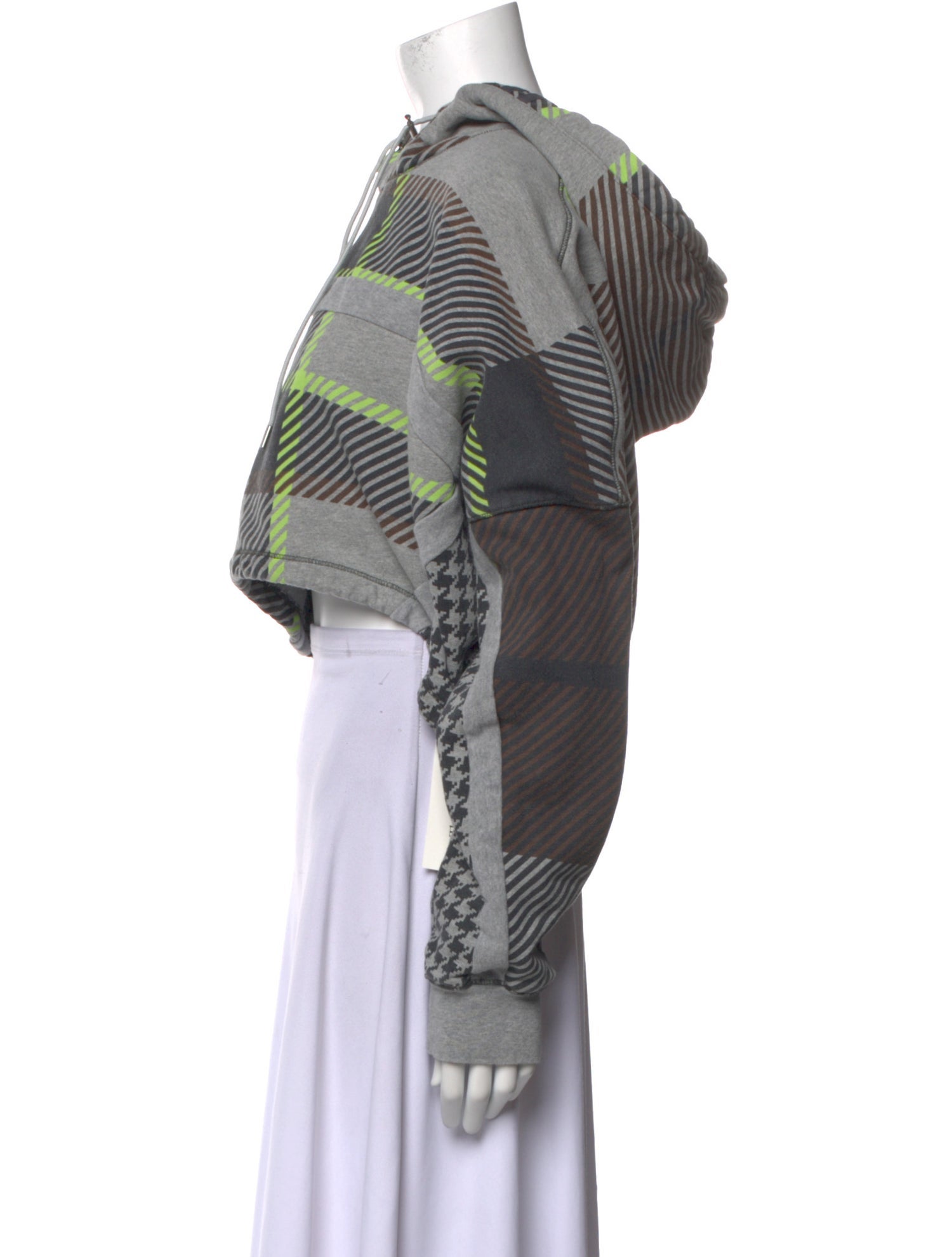 adidas x IVY PARK Plaid Print Mock Neck Sweatshirt